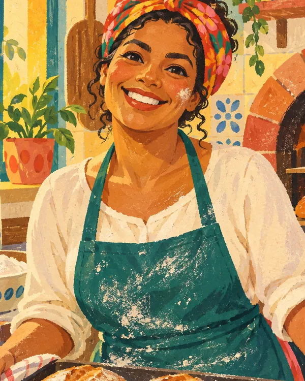 Bea Santos的插画肖像
