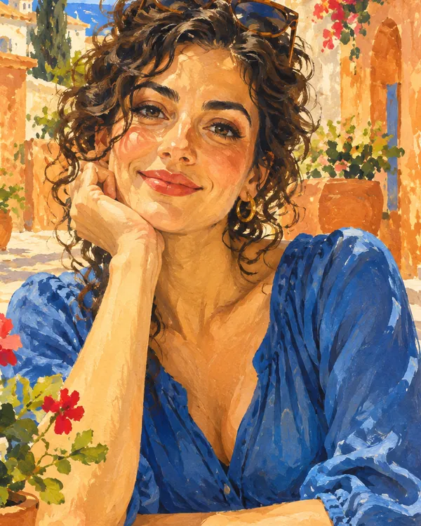 Lucía Ferrer的插画肖像