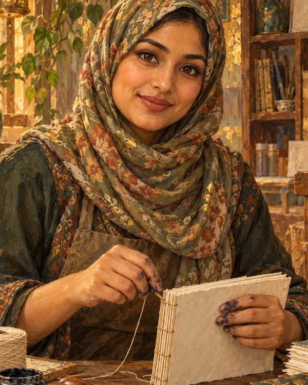 Noor Rahman的插画肖像